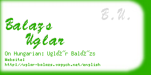 balazs uglar business card